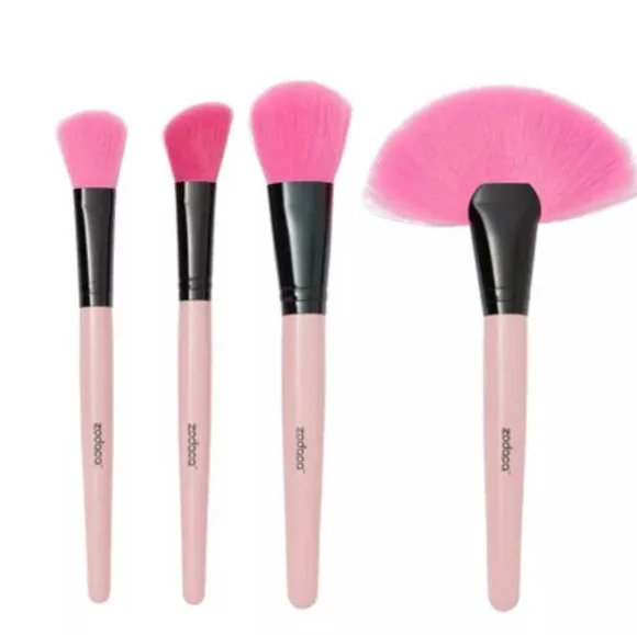NIP Zodaca Pink Professional Makeup 24 Brush Set Plus Pouch - Picture 4 of 4